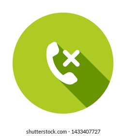 Missed call icon for web and mobile
