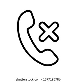 Icono de llamada perdida para web y móvil