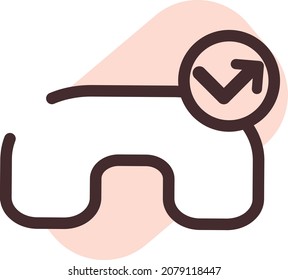 Llamada perdida, ilustración, vector, en un fondo blanco.