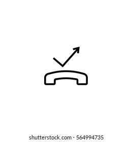 Missed call line icon