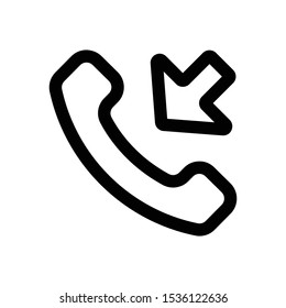 missed call line vector single icon