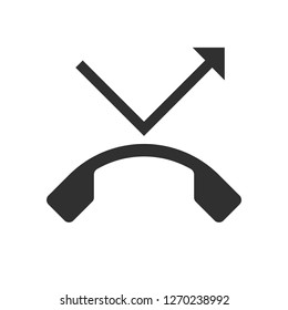 Missed call material icon