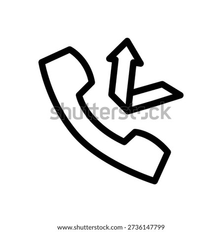 missed call outline icon vector design good for web or mobile app