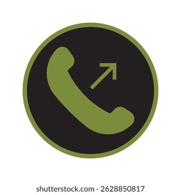 Missed call phone icon. Miss call sign symbol Incoming, outgoing, and missed call icon vector