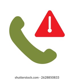 Ícone de telefone de chamada perdido. Símbolo de sinal de chamada miss Ícone de entrada, saída e chamada perdida vetor