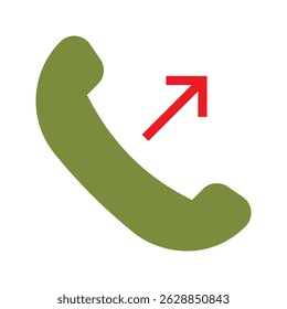 Ícone de telefone de chamada perdido. Símbolo de sinal de chamada miss Ícone de entrada, saída e chamada perdida vetor