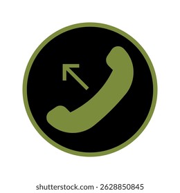 Ícone de telefone de chamada perdido. Símbolo de sinal de chamada miss Ícone de entrada, saída e chamada perdida vetor