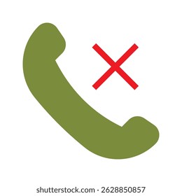 Ícone de telefone de chamada perdido. Símbolo de sinal de chamada miss Ícone de entrada, saída e chamada perdida vetor