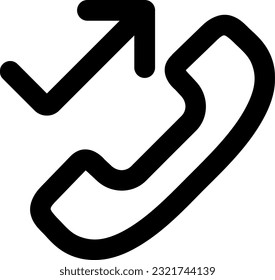 Icono de línea de vector relacionado con llamada perdida simple. Trazo editable. 32 píxeles