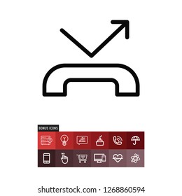 Missed call vector icon