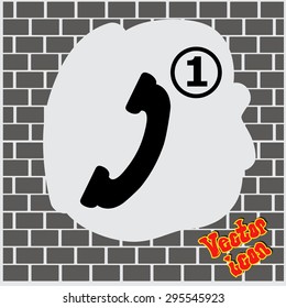 Missed Call vector icon