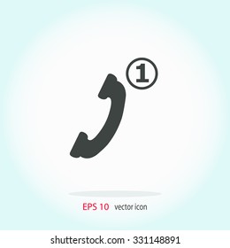Missed Call vector icon.