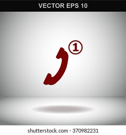 Missed Call vector icon.