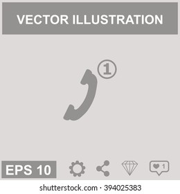 Missed Call vector icon.