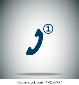 Missed Call vector icon.