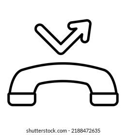 Missed Call vector icon. Can be used for printing, mobile and web applications.