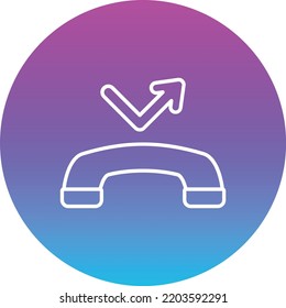 Missed Call vector icon. Can be used for printing, mobile and web applications.