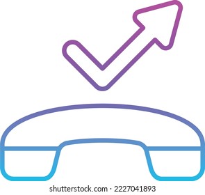 Icono vectorial de llamada perdida. Se puede usar para imprimir, móviles y aplicaciones web.