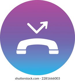 Missed Call vector icon. Can be used for printing, mobile and web applications.