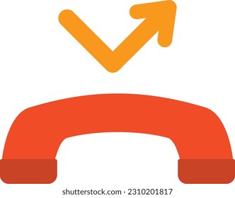 Missed Call vector icon. Can be used for printing, mobile and web applications.