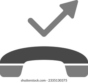 Icono vectorial de llamada perdida. Se puede usar para imprimir, móviles y aplicaciones web.