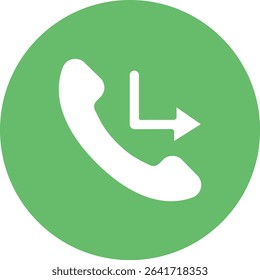 Missed Call vector icon. Can be used for printing, mobile and web applications.