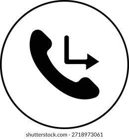 Ícone de vetor de Chamada Perdida. Pode ser usado para impressão, aplicativos móveis e da Web.