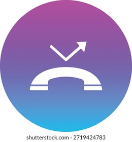 Ícone de vetor de Chamada Perdida. Pode ser usado para impressão, aplicativos móveis e da Web.