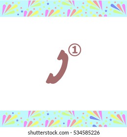 Missed Call vector icon on white background. Isolated illustration. Business picture.