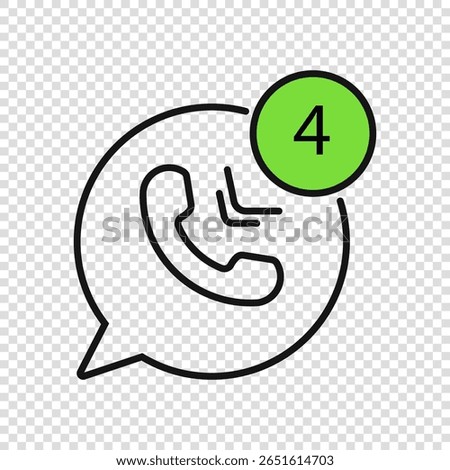 Missed calls Call Icon Vector Simple.