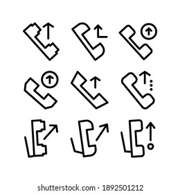 Missed Calls icon or logo isolated sign symbol vector illustration - Collection of high quality black style vector icons
