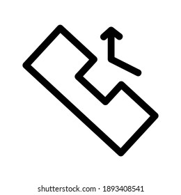 Fehlende Aufrufe Symbol oder Logo einzeln auf Zeichen Vektorgrafik - hochwertige Vektorsymbole in schwarzem Stil
