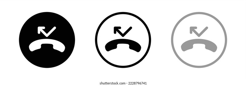 Icono de llamadas perdidas. Llamadas perdidas por Web. Llamada perdida para aplicaciones y sitios web. Ilustración del vector	