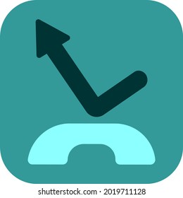 Llamada telefónica perdida, ilustración, vector en un fondo blanco.