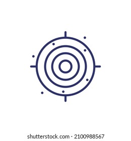 missed target icon, line vector