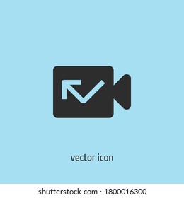 Missed video call vector icon. Ui/Ux. Premium quality.