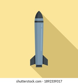 Missile army icon. Flat illustration of missile army vector icon for web design