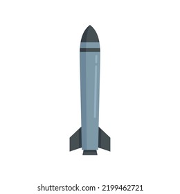 Missile army icon. Flat illustration of missile army vector icon isolated on white background