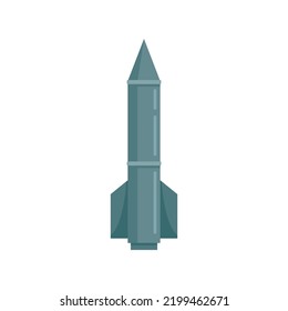 Missile ballistic icon. Flat illustration of missile ballistic vector icon isolated on white background