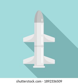 Missile broken icon. Flat illustration of missile broken vector icon for web design