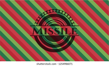 Missile christmas emblem.