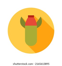 Icono del Círculo de Misiles. Ilustración vectorial del signo militar.