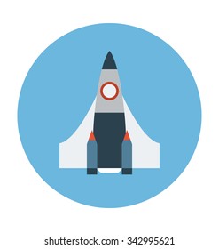 Missile Colored Vector Illustration 