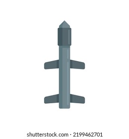 Missile danger icon. Flat illustration of missile danger vector icon isolated on white background