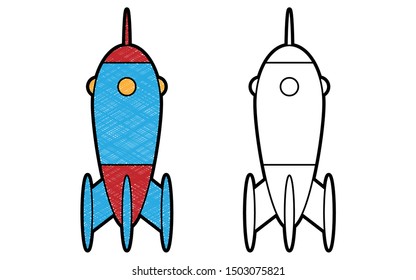 missile design vector with texture. black and white colors