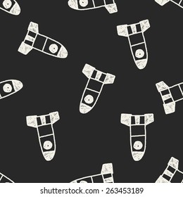 Missile doodle drawing seamless pattern background