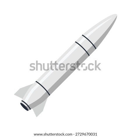 Missile flat vector design isolated on white background