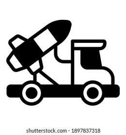 missile icon black icon isolated