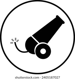 missile icon in blue background