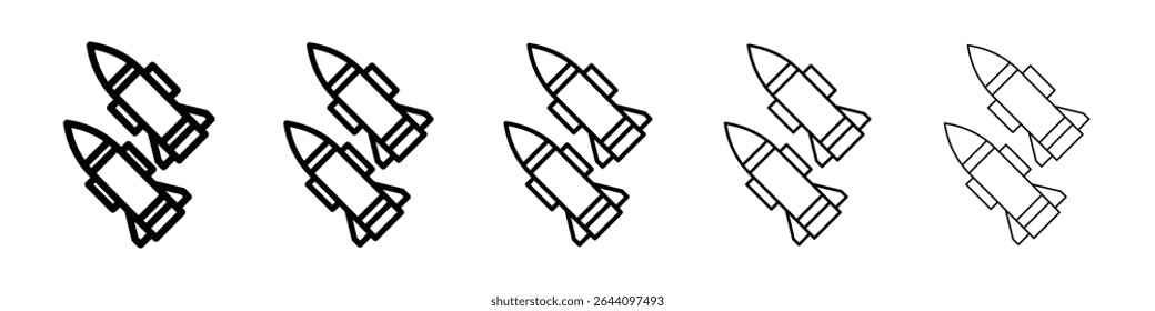 Missile icon concept. graphic design, logo, Web, UI.